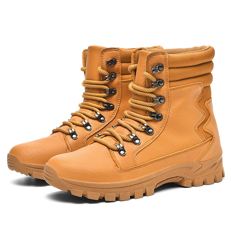 겨울 유니섹스 패션 키높이 범블비 아웃도어 작업복 플리스 안감 두꺼운 밑창 마틴 부츠